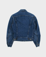 Vintage 1980s Lee Riders Sanforized Medium Wash Denim Made In Belgium Trucker Jacket - S