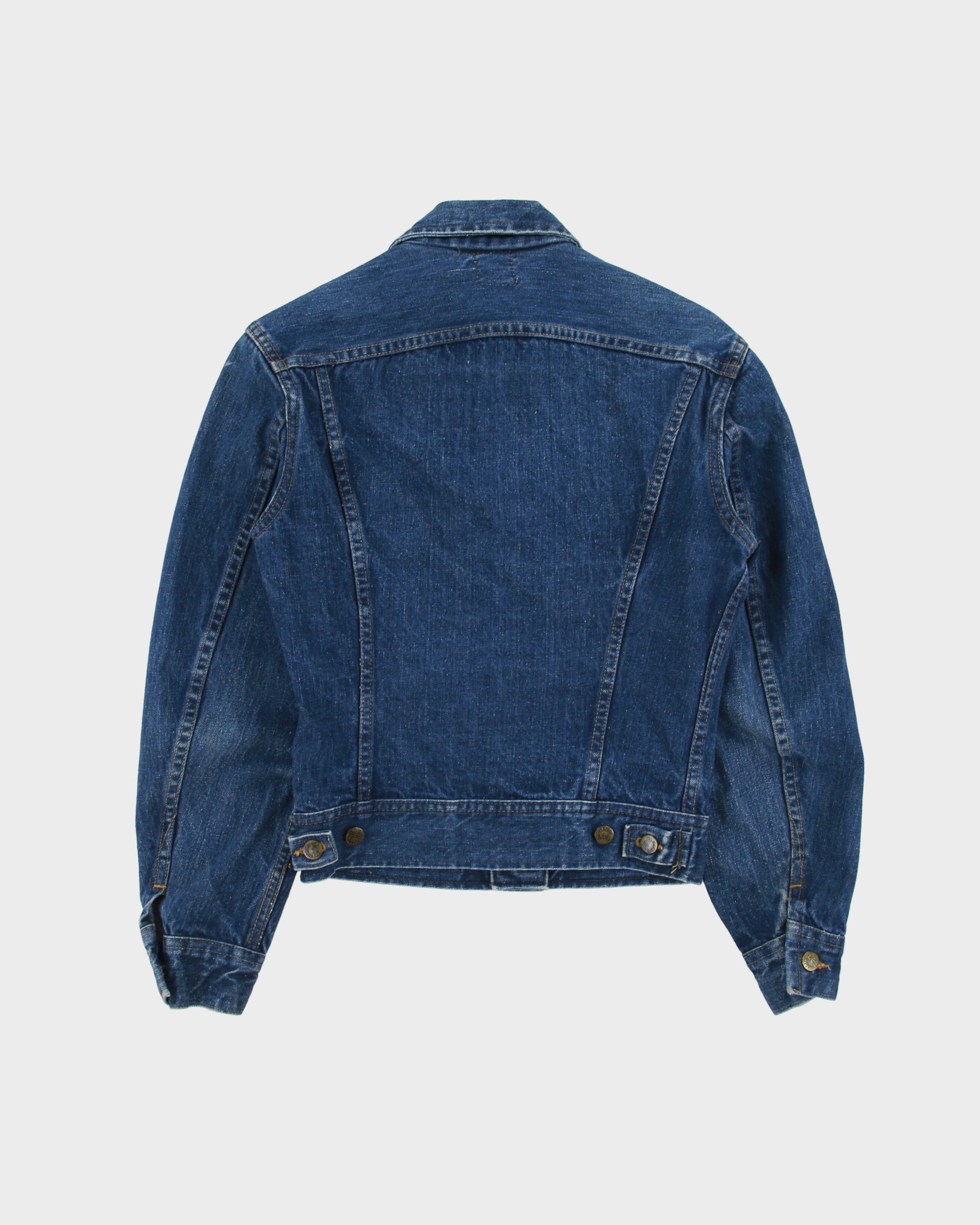 Vintage 1980s Lee Riders Sanforized Medium Wash Denim Made In Belgium Trucker Jacket - S