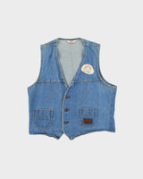 Vintage 1986 Levi's Med Wash Made In Canada Denim Waistcoat - L
