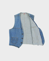 Vintage 1986 Levi's Med Wash Made In Canada Denim Waistcoat - L