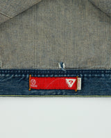 Vintage Y2K 00s Guess Jeans Canvas Collar Distressed Denim Trucker Jacket - M
