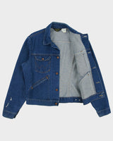 Vintage 1970s Wrangler 'No Fault' 14oz Denim Made In USA Trucker Jacket - XL