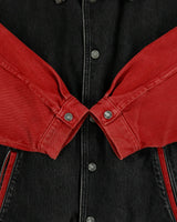 Vintage 1990s ID Denim Embroidered Made In Canada Varsity Bomber Jacket - L
