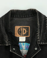 Vintage 1990s ID Denim Embroidered Made In Canada Varsity Bomber Jacket - L