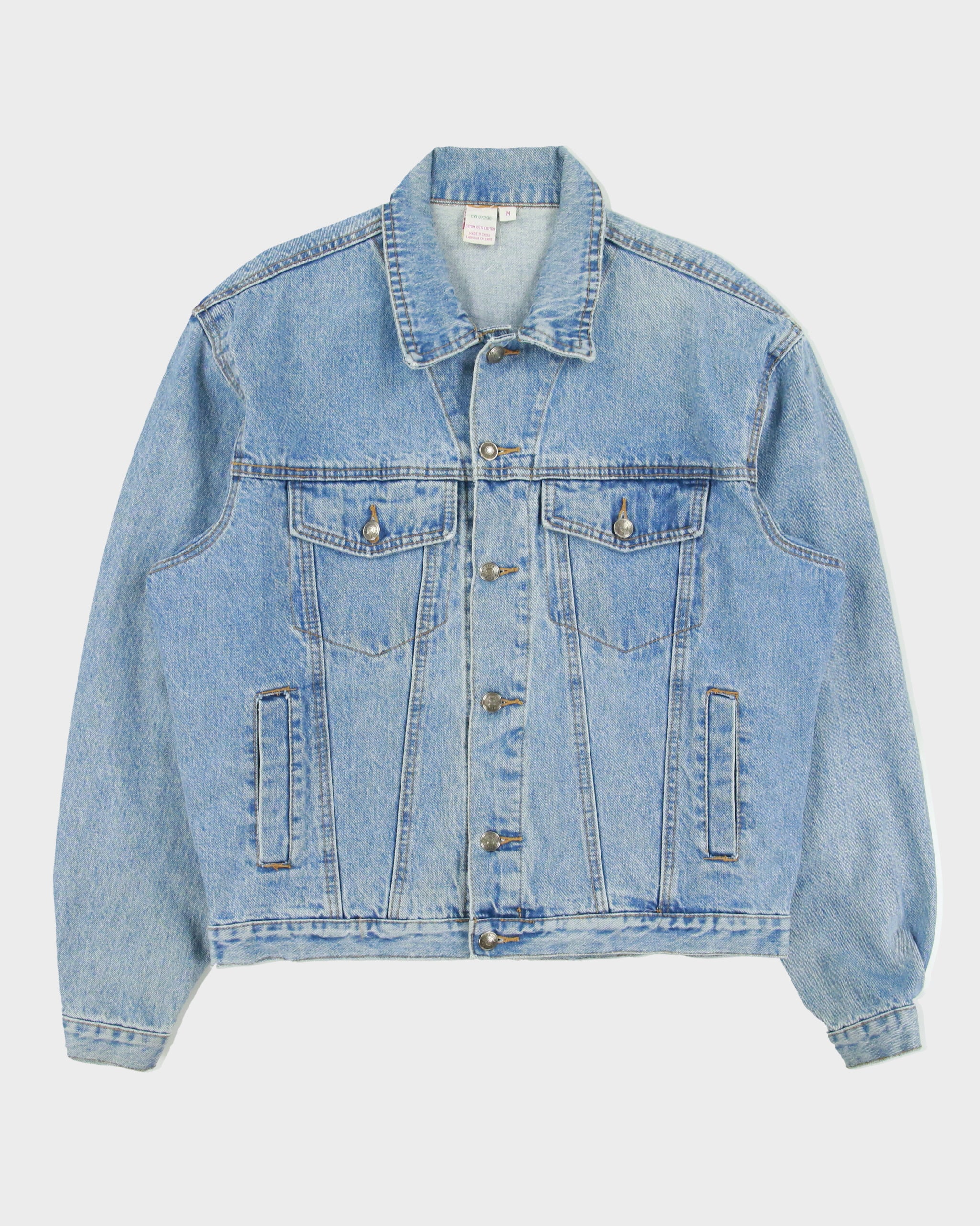 Vintage 1980s Recruit Light Wash Denim Trucker Jacket - M