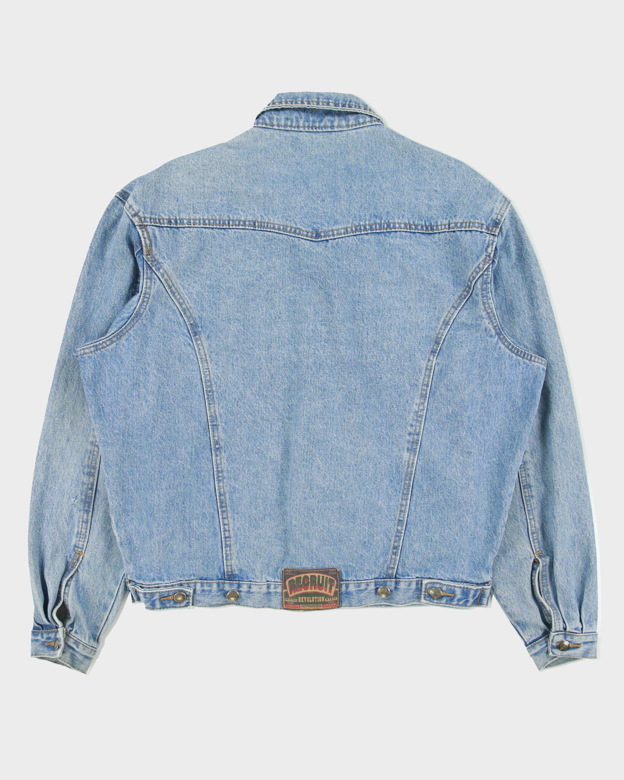 Vintage 1980s Recruit Light Wash Denim Trucker Jacket - M