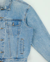 Vintage 1980s Recruit Light Wash Denim Trucker Jacket - M