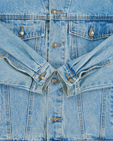 Vintage 1980s Recruit Light Wash Denim Trucker Jacket - M