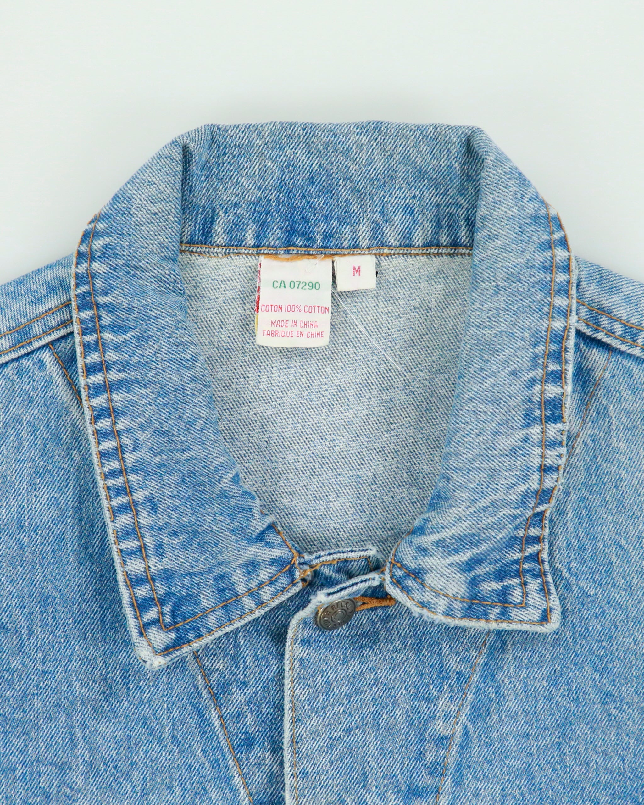 Vintage 1980s Recruit Light Wash Denim Trucker Jacket - M