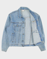 Vintage 1980s Recruit Light Wash Denim Trucker Jacket - M