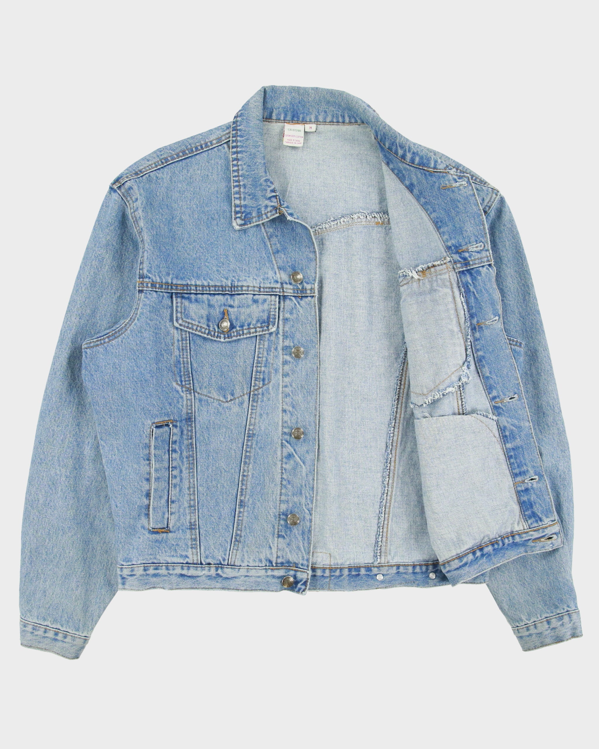 Vintage 1980s Recruit Light Wash Denim Trucker Jacket - M