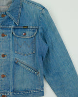 Vintage 1970s Wrangler 126MJ Stone Wash Made In Canada Denim Trucker Jacket - M
