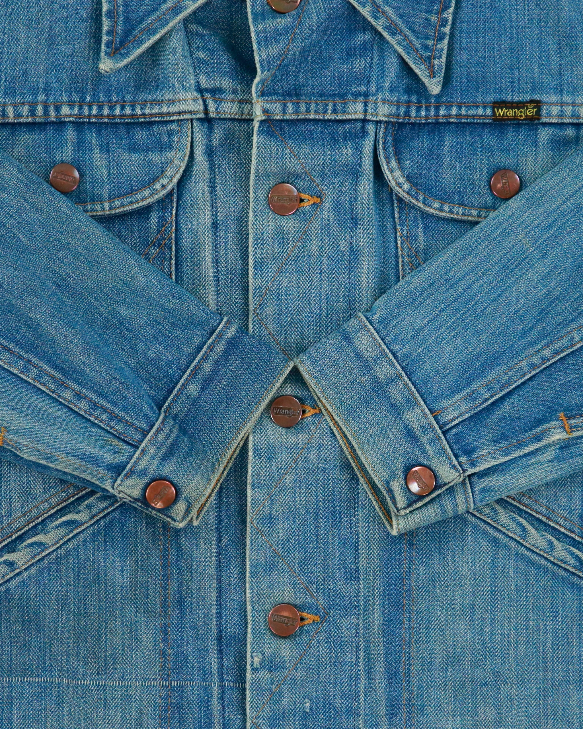 Vintage 1970s Wrangler 126MJ Stone Wash Made In Canada Denim Trucker Jacket - M