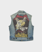 Vintage 1982 Levi's 70505-0217 Orange Tab Made In USA 'Metallica Damage Inc '86' Patch Sleeveless Denim Jacket - M