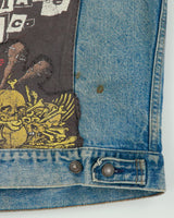 Vintage 1982 Levi's 70505-0217 Orange Tab Made In USA 'Metallica Damage Inc '86' Patch Sleeveless Denim Jacket - M