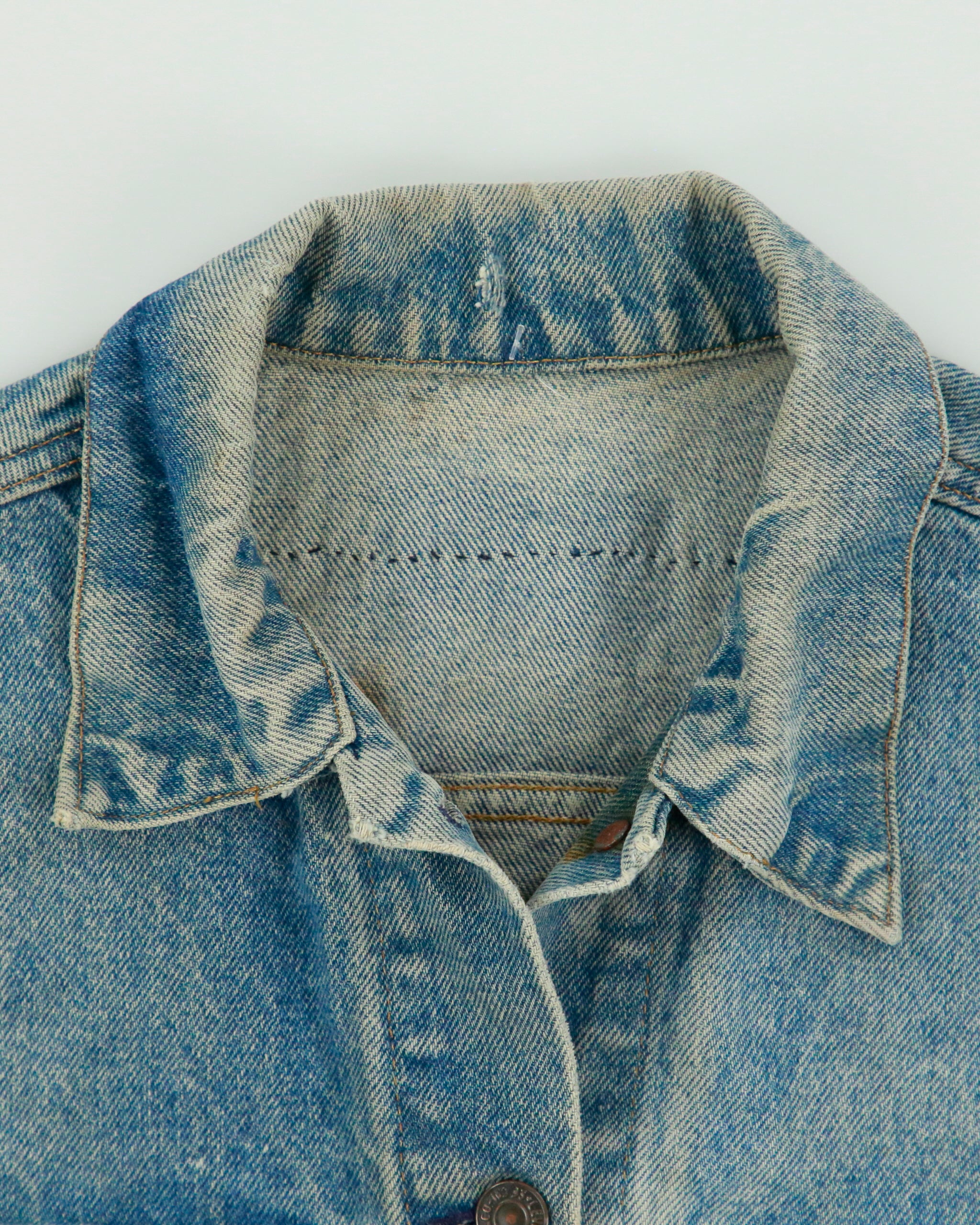 Vintage 1982 Levi's 70505-0217 Orange Tab Made In USA 'Metallica Damage Inc '86' Patch Sleeveless Denim Jacket - M