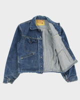 Vintage Pitch Riders Western Riveted Snap Button 124MJ Raw Denim Trucker Jacket - L