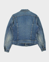 Vintage 1970s Lee Riders Made In USA Stone Wash Denim Trucker Jacket - S
