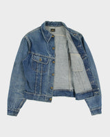 Vintage 1970s Lee Riders Made In USA Stone Wash Denim Trucker Jacket - S