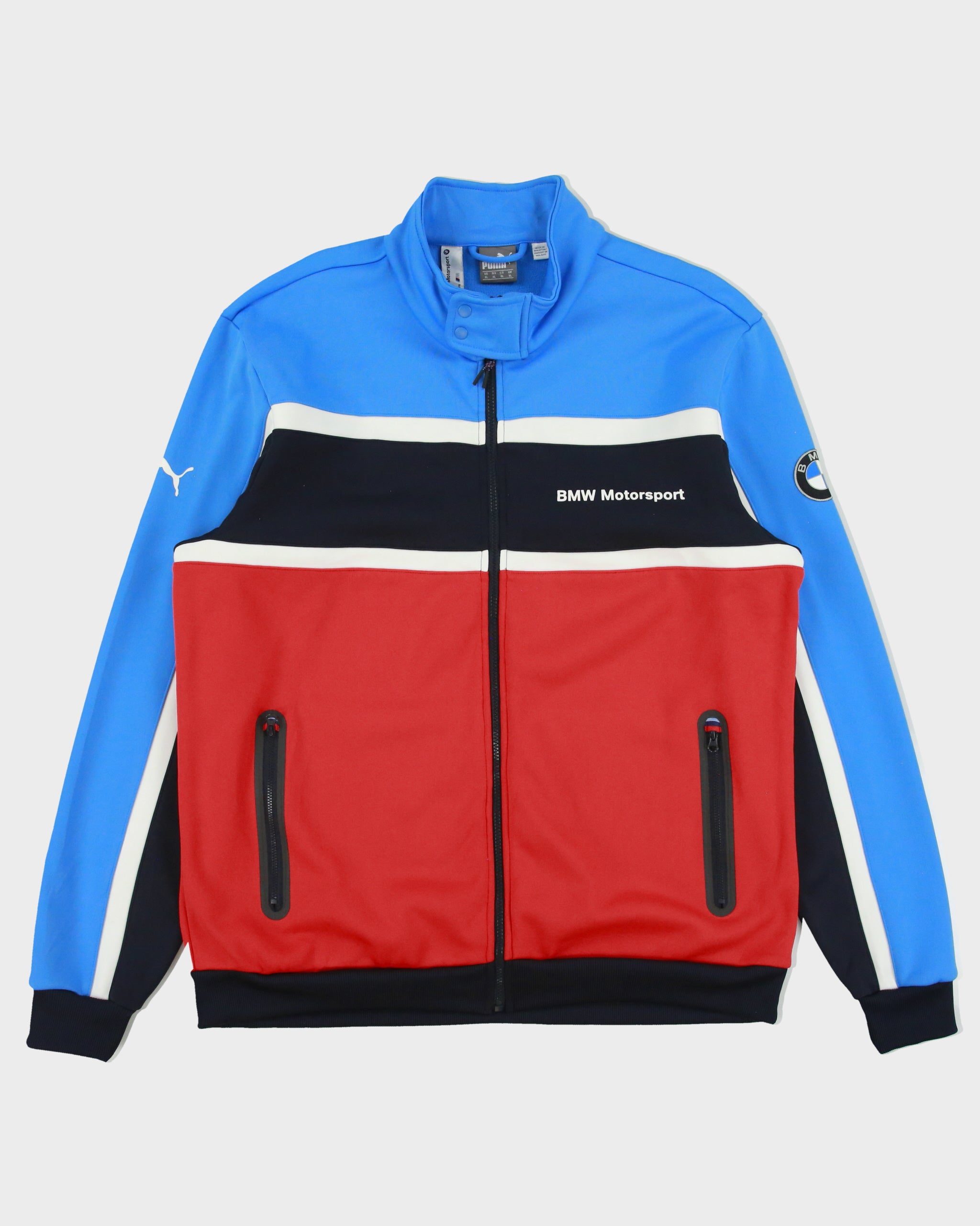 Vintage Puma BMW Motorsport Fleece Lined Soft Shell Track Jacket - XL
