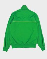 Vintage Adidas Originals Volt Green 3-Stripe Funnel Neck Track Jacket - S