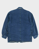 Vintage 1990s Seventy International Contrast Stitch Denim Chore Jacket - M
