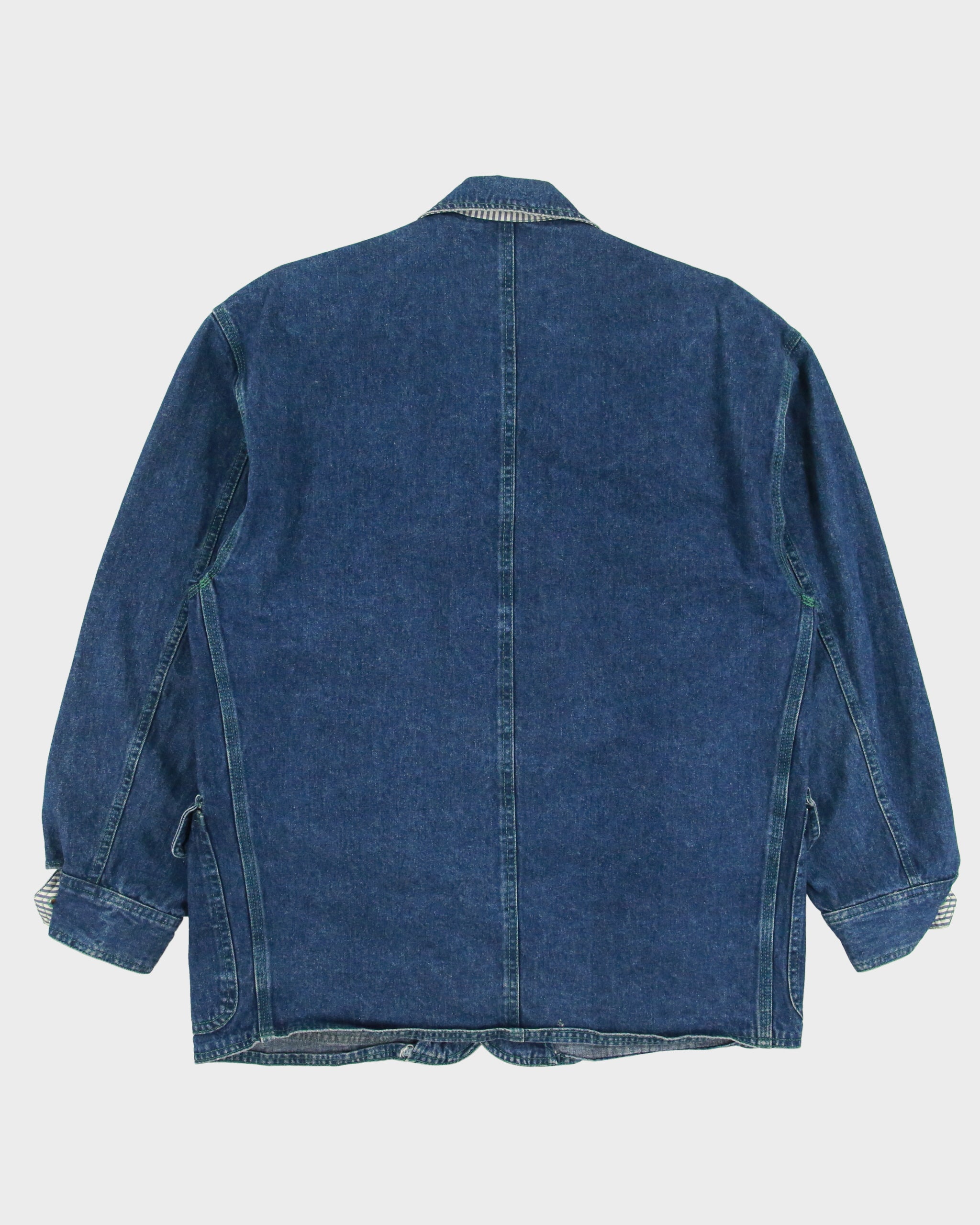 Vintage 1990s Seventy International Contrast Stitch Denim Chore Jacket - M