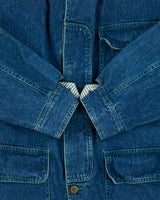 Vintage 1990s Seventy International Contrast Stitch Denim Chore Jacket - M