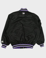 Vintage 1990s Starter Diamond Collection Tampa Bay Devil Rays MLB Satin Bomber Jacket - L