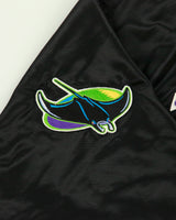 Vintage 1990s Starter Diamond Collection Tampa Bay Devil Rays MLB Satin Bomber Jacket - L