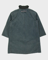 Vintage 1990s BLUE BLUE Japan By Seilin &amp; Co. Indigo Denim Ribbed Collar Mac Jacket - M