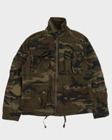 Vintage Y2K 00s GAP Woodland Camo Canvas Utility Field Jacket - L