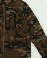 Vintage Y2K 00s GAP Woodland Camo Canvas Utility Field Jacket - L