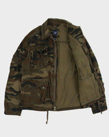 Vintage Y2K 00s GAP Woodland Camo Canvas Utility Field Jacket - L