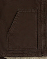 Vintage Carhartt DKB Washed Duck Canvas Sherpa Lined Loose Fit Mock Neck Gilet - L