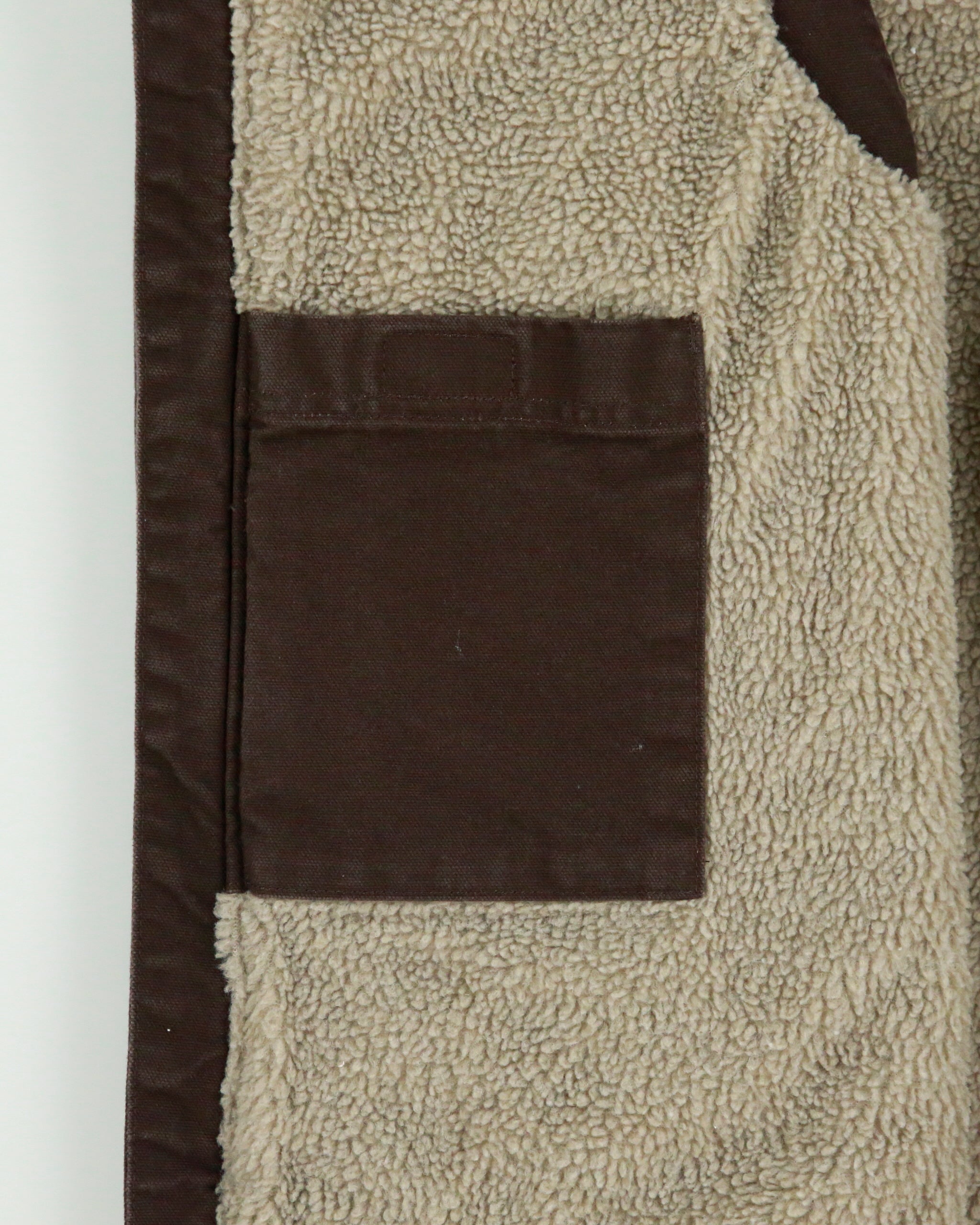 Vintage Carhartt DKB Washed Duck Canvas Sherpa Lined Loose Fit Mock Neck Gilet - L