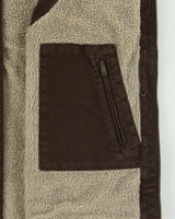 Vintage Carhartt DKB Washed Duck Canvas Sherpa Lined Loose Fit Mock Neck Gilet - L