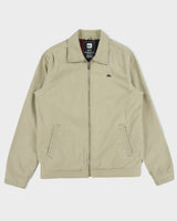 Vintage Y2K 00s Quiksilver Khaki Canvas Buffalo Plaid Lined Harrington Jacket - S