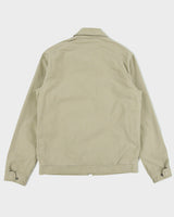 Vintage Y2K 00s Quiksilver Khaki Canvas Buffalo Plaid Lined Harrington Jacket - S
