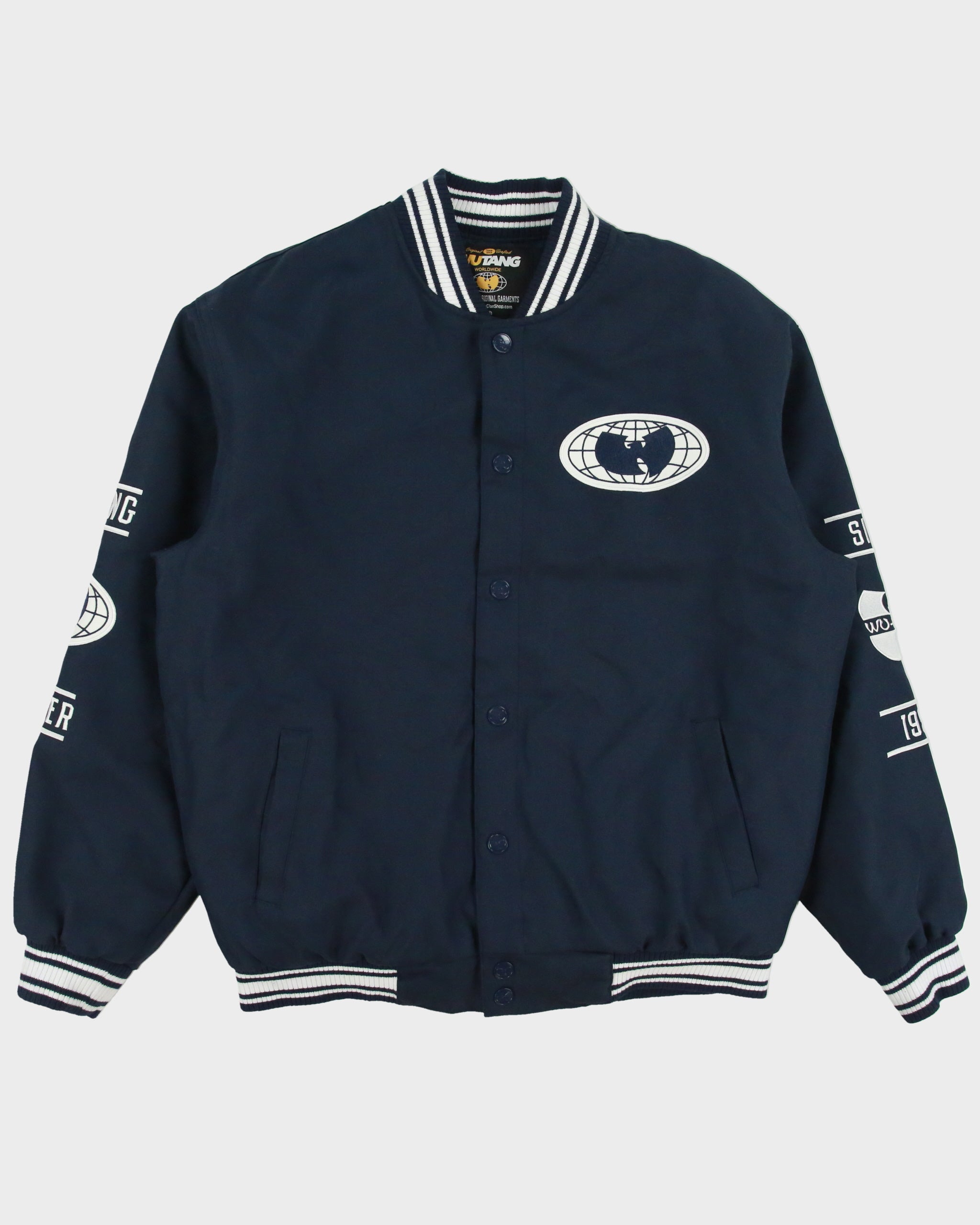 Vintage WU-TANG Forever Twill Canvas Quilt Lined 'All City' Varsity Jacket - L
