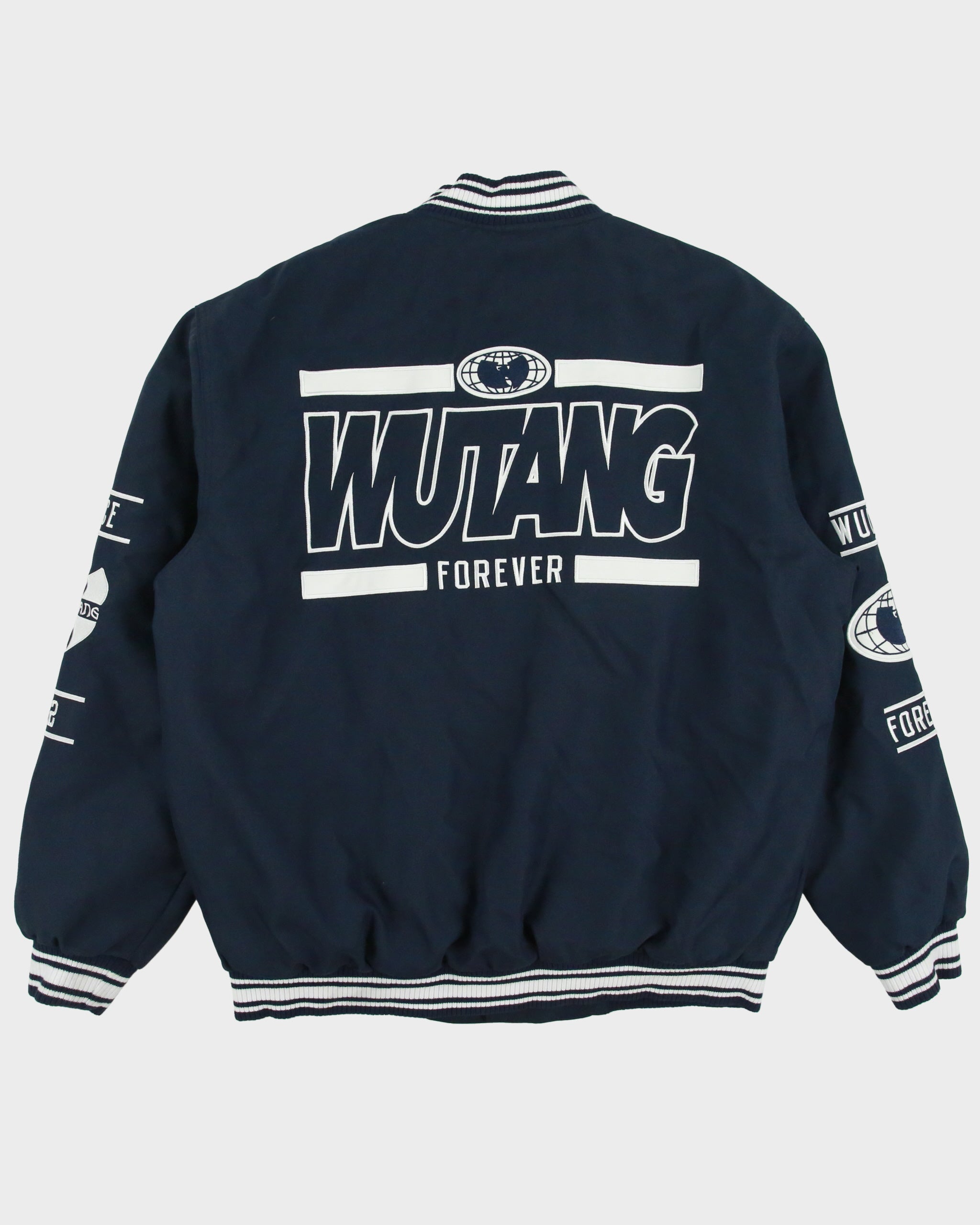 Vintage WU-TANG Forever Twill Canvas Quilt Lined 'All City' Varsity Jacket - L