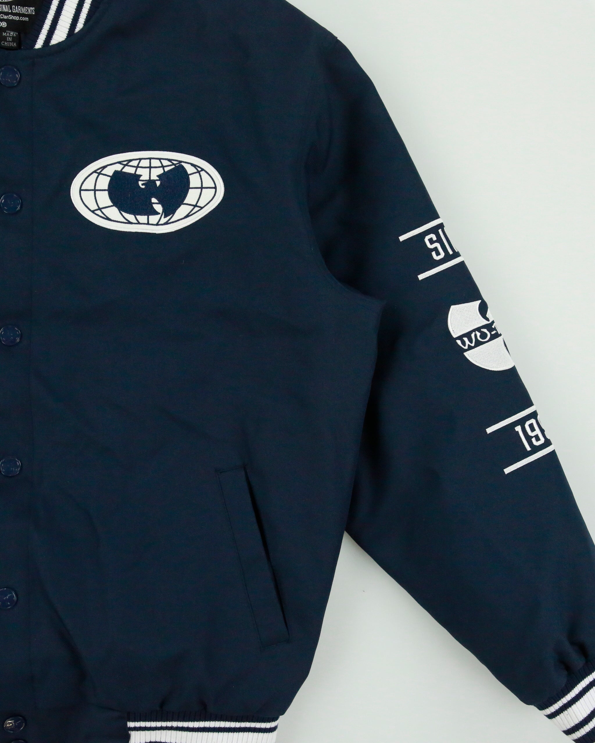Vintage WU-TANG Forever Twill Canvas Quilt Lined 'All City' Varsity Jacket - L