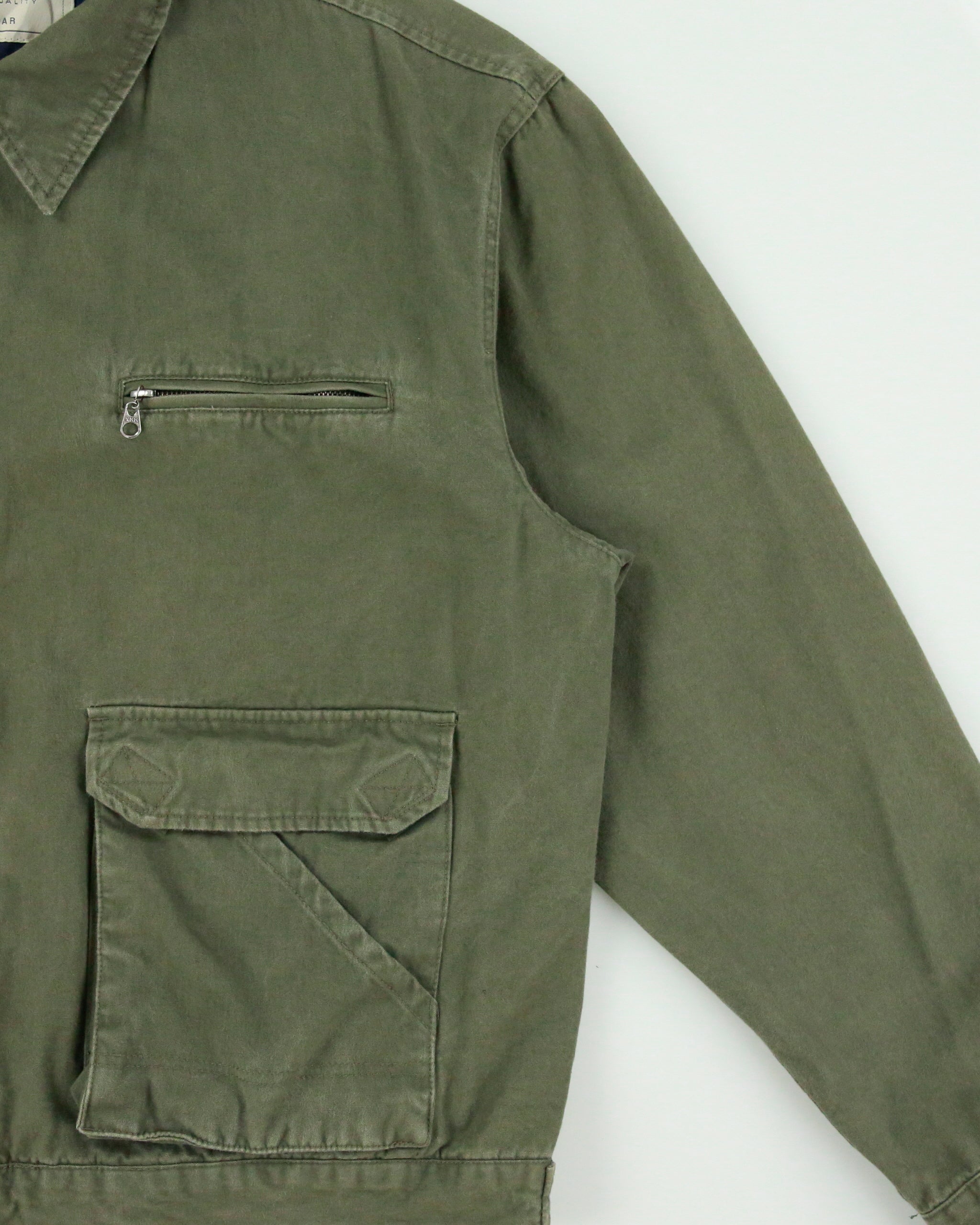 Vintage 1990s RW&amp;CO. Khaki Canvas Utility Harrington Jacket - XL