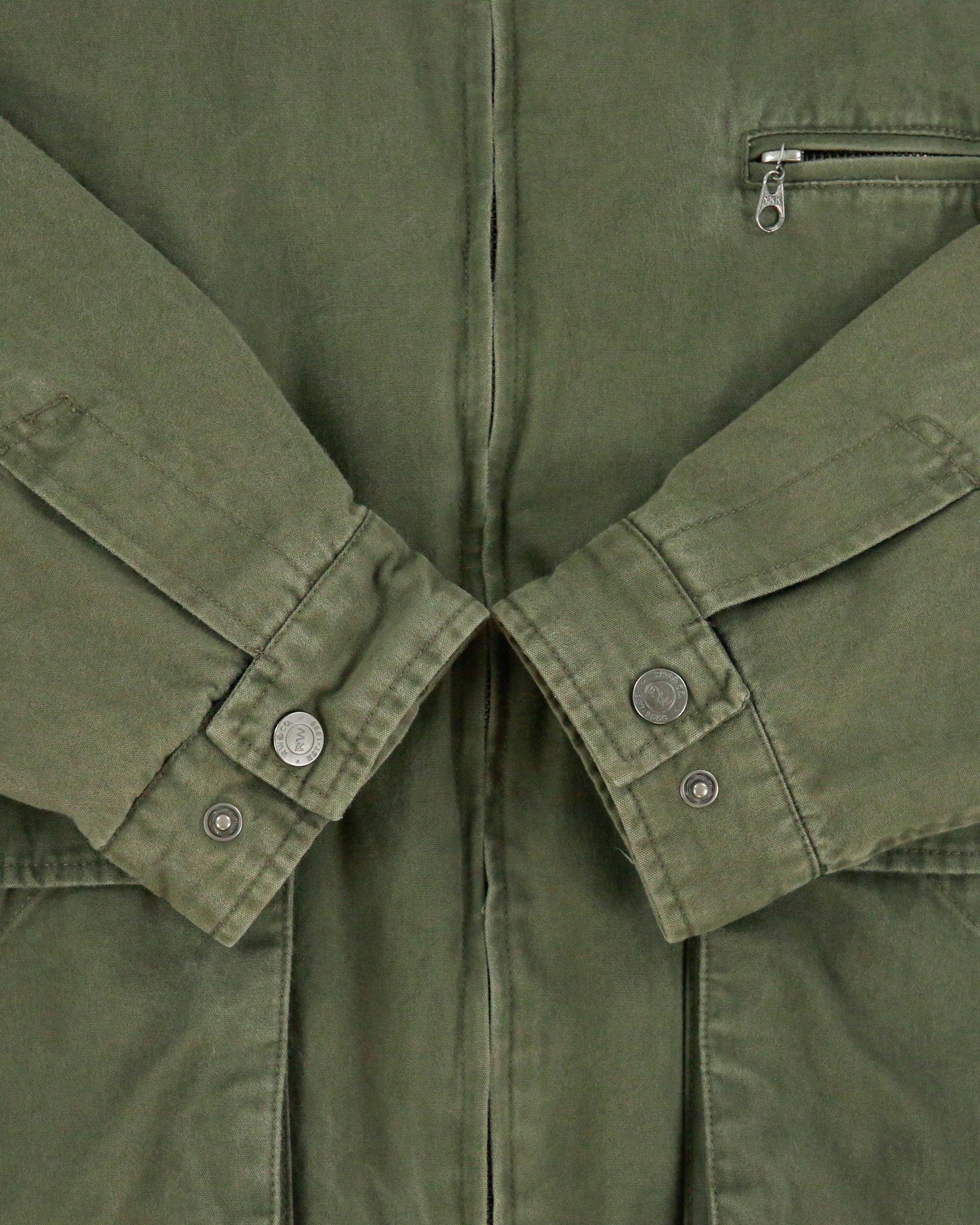 Vintage 1990s RW&amp;CO. Khaki Canvas Utility Harrington Jacket - XL