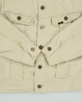 Vintage 1960s Lee Westerner Sanforized 100-J Union Made In USA Desert Khaki Santeen Denim Trucker Jacket - S