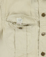 Vintage 1960s Lee Westerner Sanforized 100-J Union Made In USA Desert Khaki Santeen Denim Trucker Jacket - S