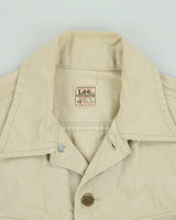 Vintage 1960s Lee Westerner Sanforized 100-J Union Made In USA Desert Khaki Santeen Denim Trucker Jacket - S
