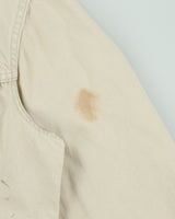 Vintage 1960s Lee Westerner Sanforized 100-J Union Made In USA Distressed Desert Khaki Santeen Denim Trucker Jacket - XL