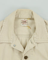 Vintage 1960s Lee Westerner Sanforized 100-J Union Made In USA Desert Khaki Santeen Denim Trucker Jacket - M