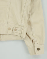 Vintage 1960s Lee Westerner Sanforized 100-J Union Made In USA Desert Khaki Santeen Denim Trucker Jacket - M
